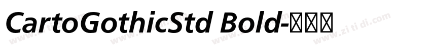 CartoGothicStd Bold字体转换